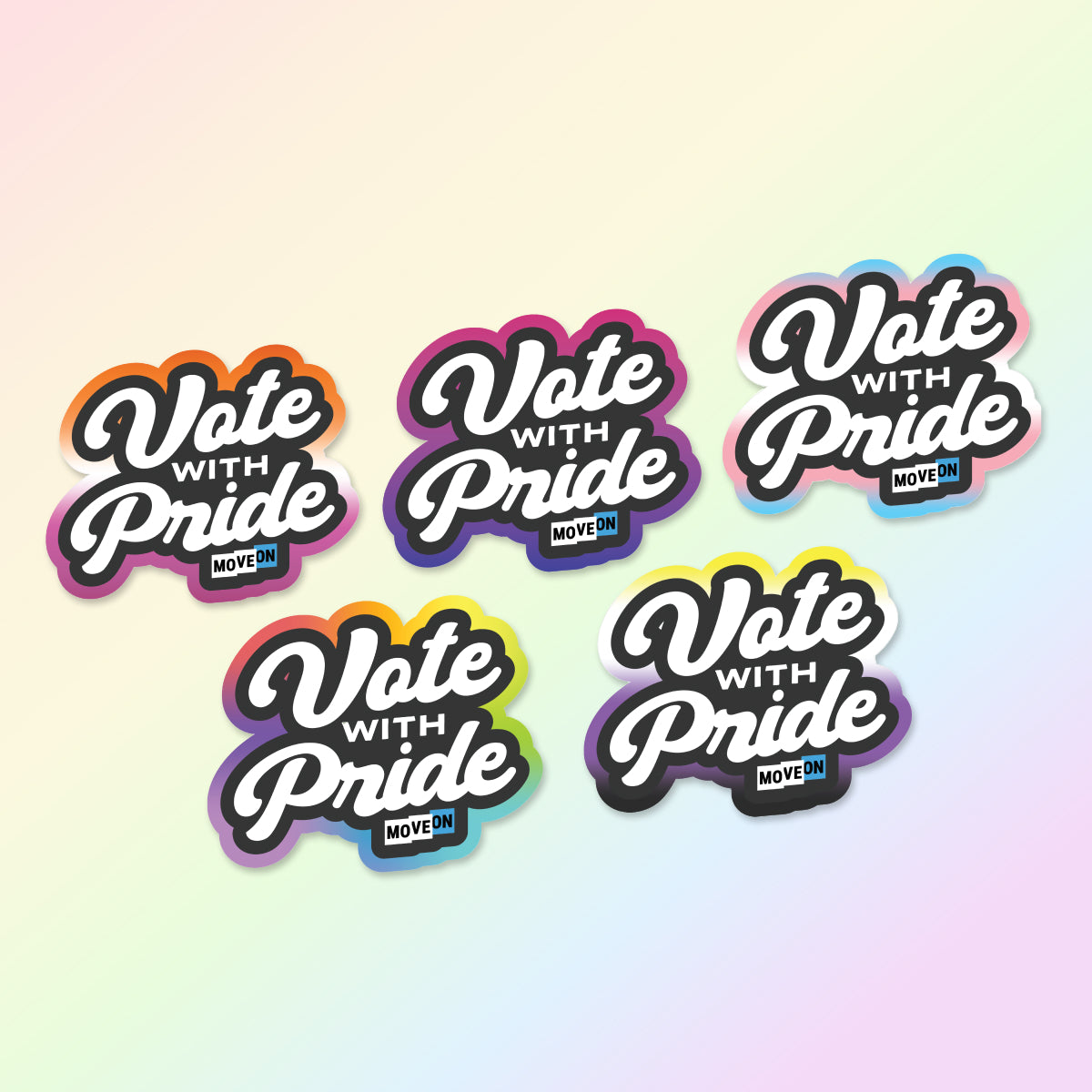 Pride Flag Sticker Packs: Vote With Pride