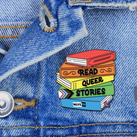Read Queer Stories Enamel Pin