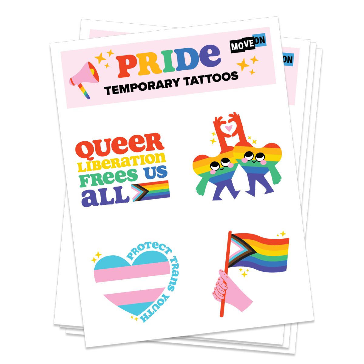 Pride Temporary Tattoos - Pack of 5