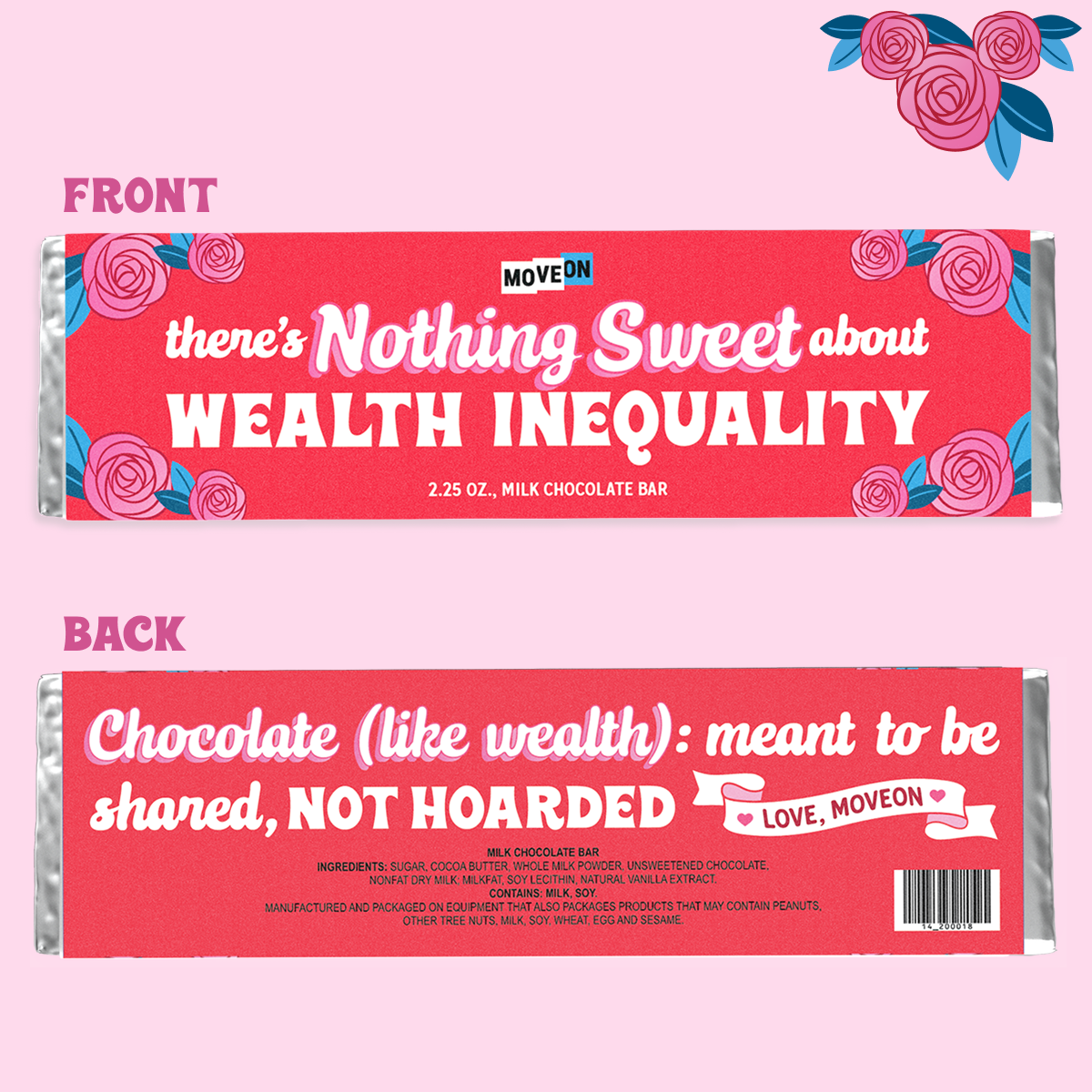 Limited-Edition "There's Nothing Sweet About Wealth Inequality" Milk Chocolate Bar