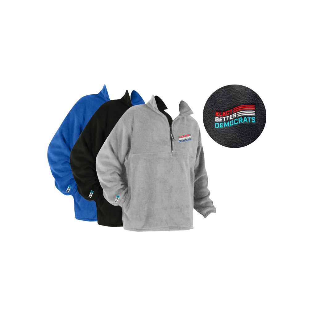 Elect Better Democrats Embroidered Fleece Pullover