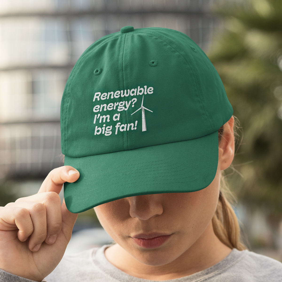 "Renewable Energy? I'm A Big Fan!" Ball Caps