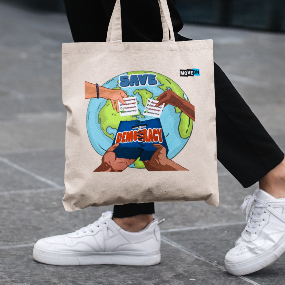 "Save Democracy" Tote Bag