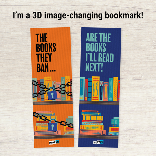3D Bookmark Packs: "The Books They Ban ... Are the Books I'll Read Next!"
