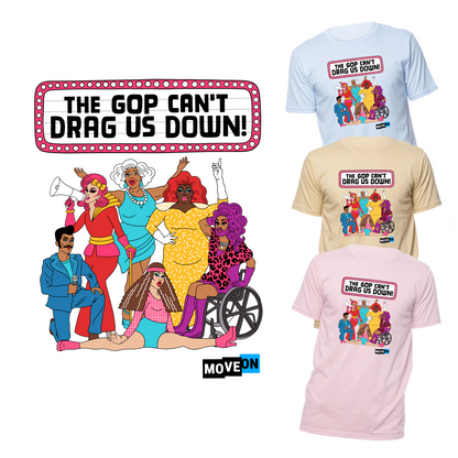 "The GOP Can't Drag Us Down!" Short Sleeve Unisex Cotton T-Shirt