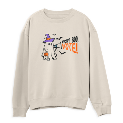 "Don't Boo, Vote!" Organic Crewneck Sweatshirt