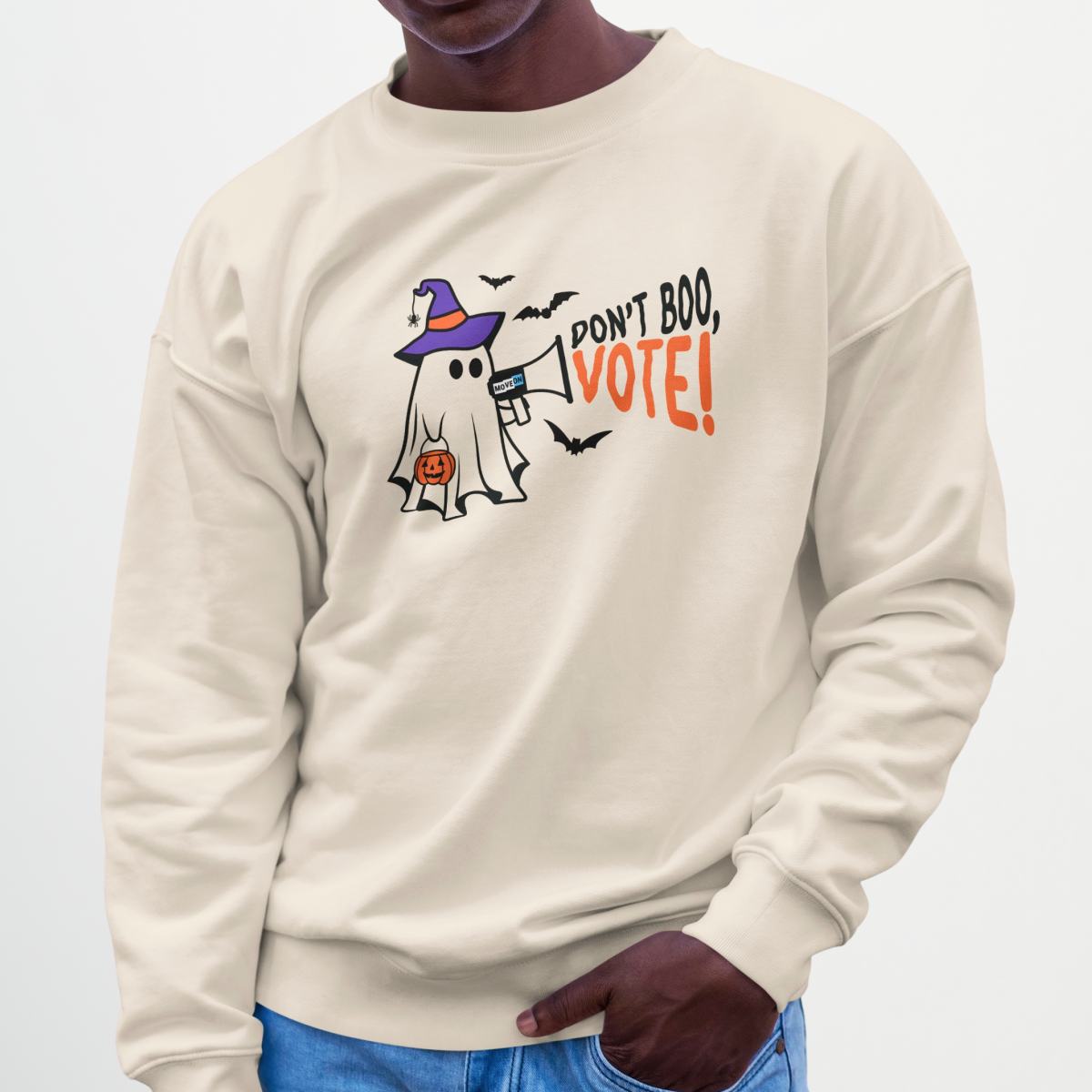 "Don't Boo, Vote!" Organic Crewneck Sweatshirt