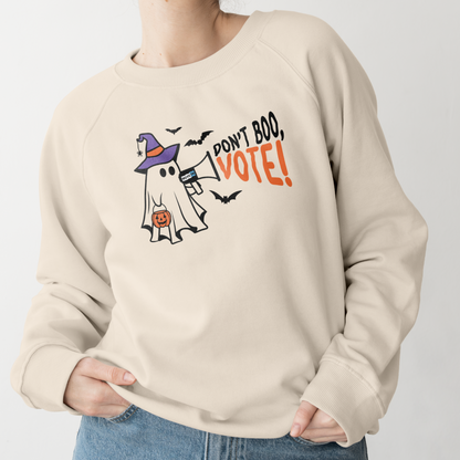 "Don't Boo, Vote!" Organic Crewneck Sweatshirt