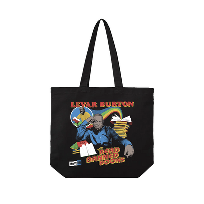 LeVar Burton Says Read Banned Books Tote Bag