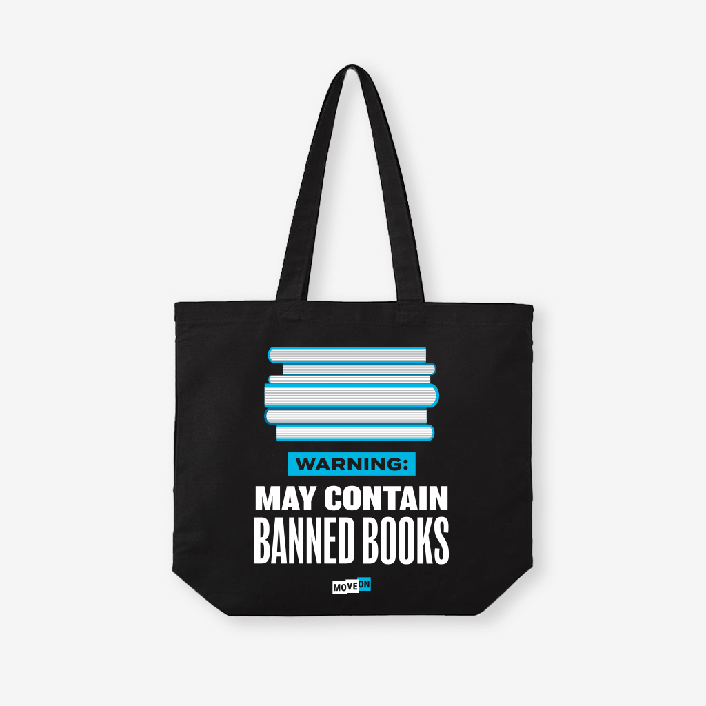 "Warning: May Contain Banned Books" Tote Bag