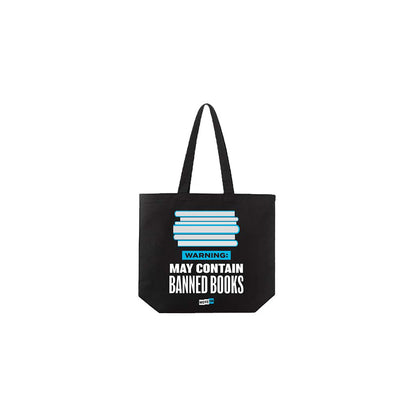 "Warning: May Contain Banned Books" Tote Bag