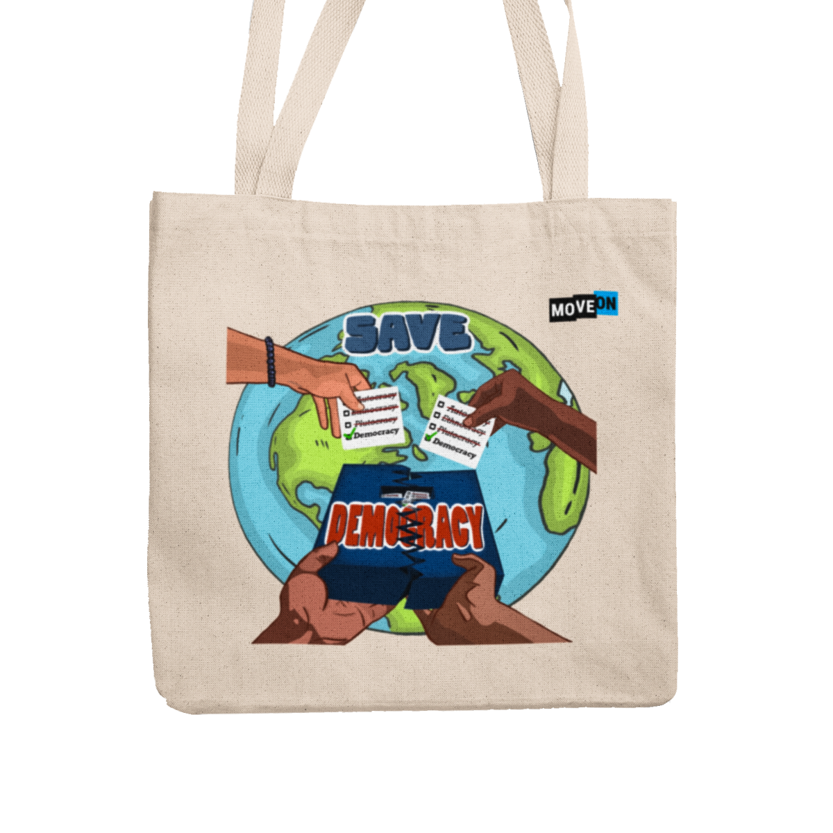 Save Democracy Tote Bag – MoveOn.org Political Action